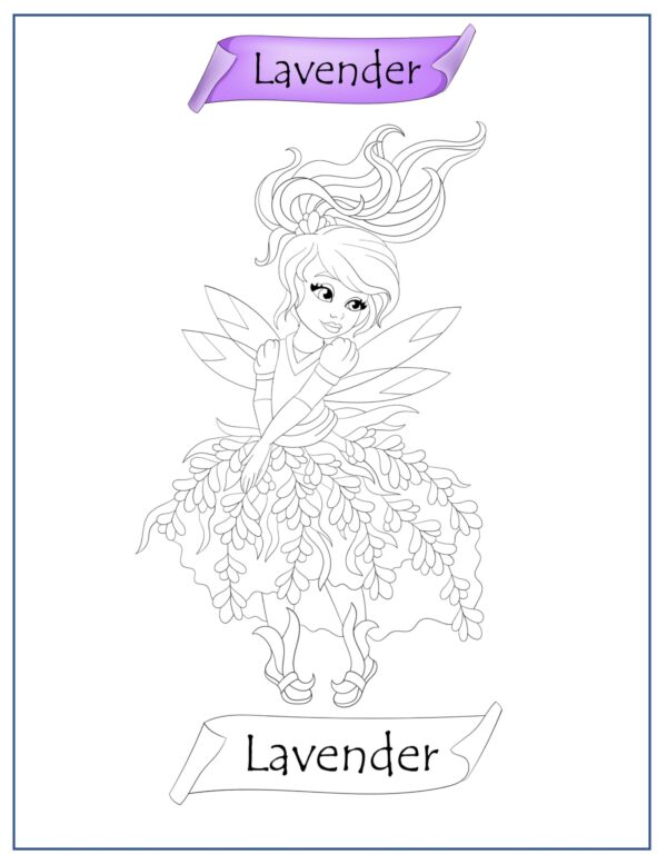 Herbal Princesses Coloring Pages For KIDS! Printable/DIGITAL DOWNLOAD! - Image 2