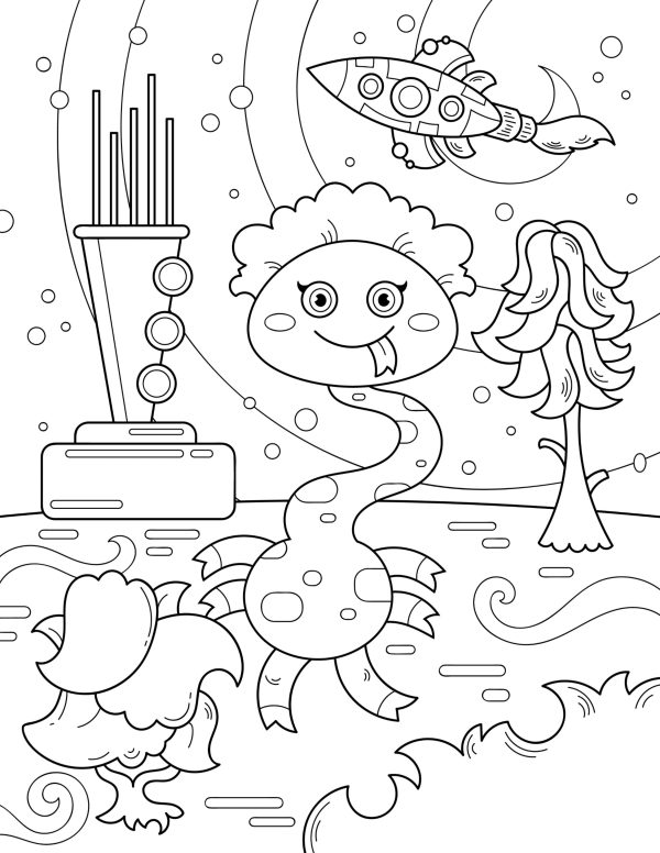 ALIEN Coloring Book for KIDS! PRINTABLES...Digital Download... - Image 3