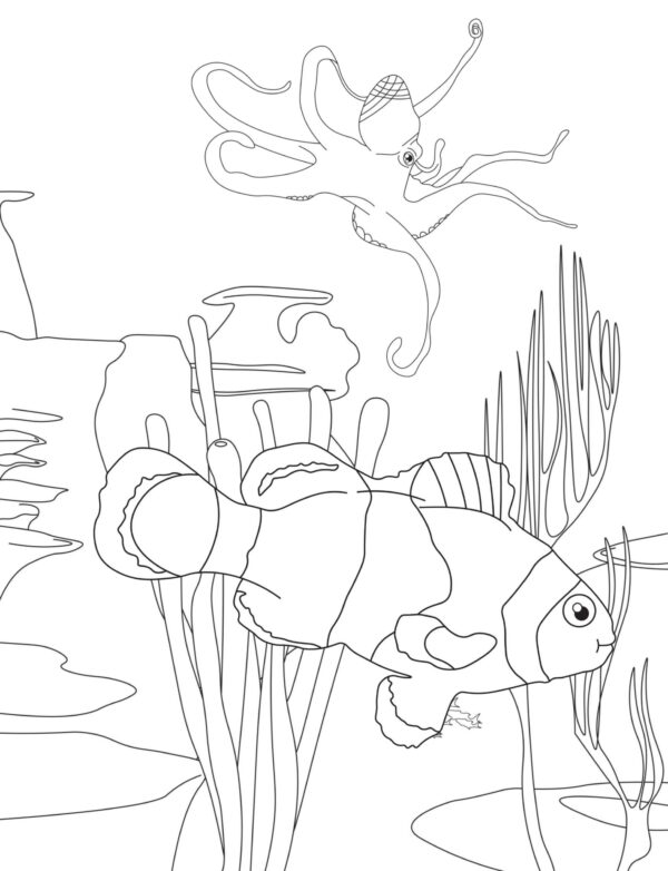 Sea Creatures Coloring & Activities Pages-PRINTABLE - Image 2