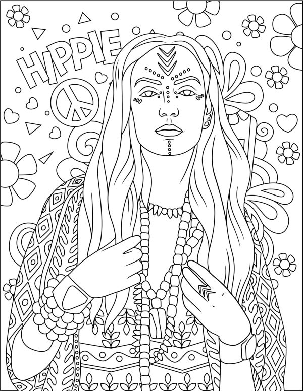 THAT HIPPIE GROOVE Coloring Pages! PRINTABLES... Digital Download... - Image 5