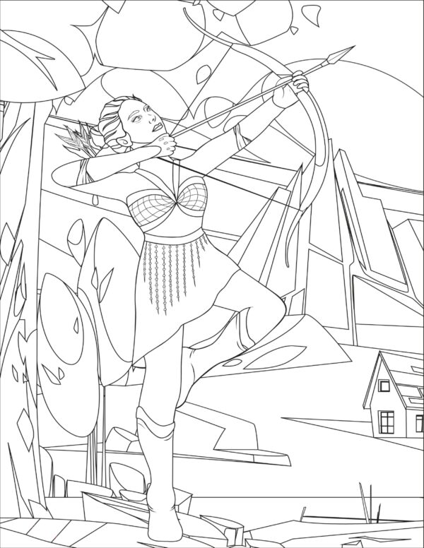 Amazon Warrior Women Printable Coloring Pages - Image 6