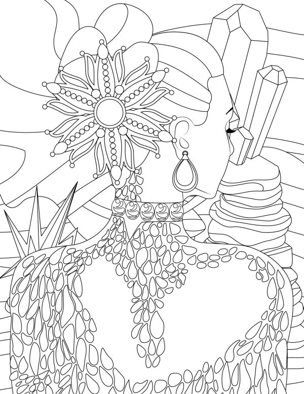 Crystal Queen Women Coloring Pages! PRINTABLES...Digital Download.. - Image 7