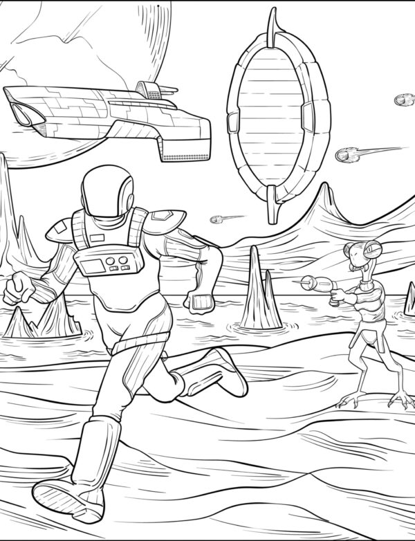 Alien Adventure Coloring Pages-PRINTABLE - Image 7