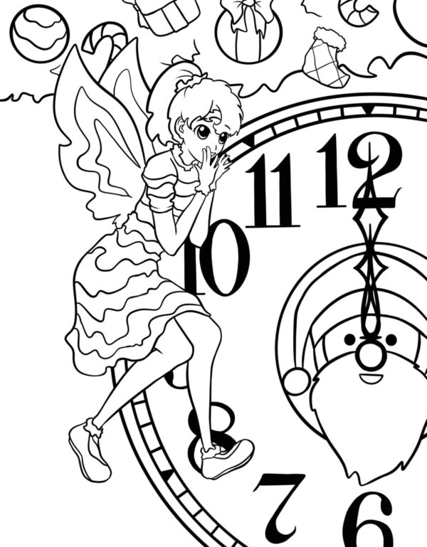 Christmas Fairies Coloring Pages For KIDS! PRINTABLE - Image 7