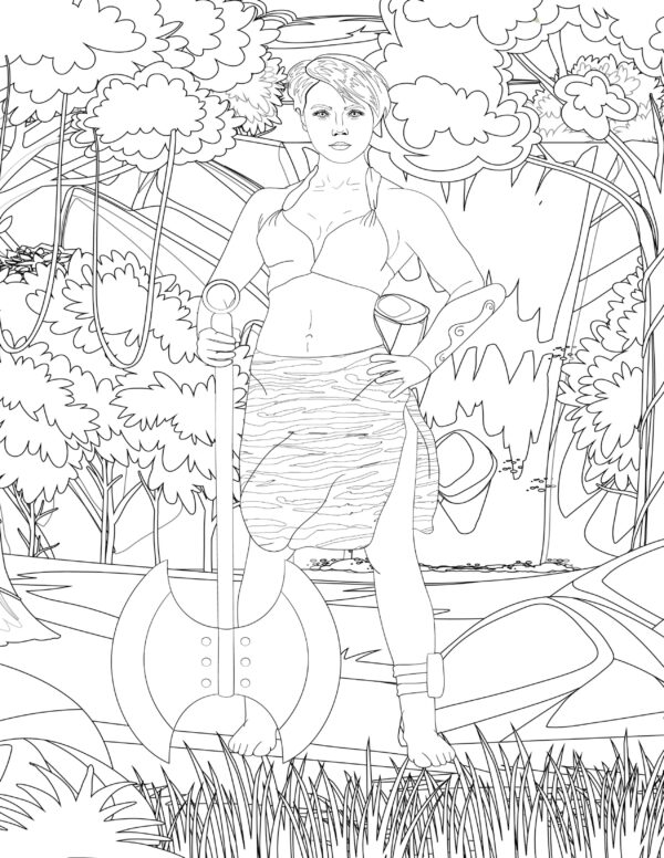 Amazon Warrior Women Printable Coloring Pages - Image 4