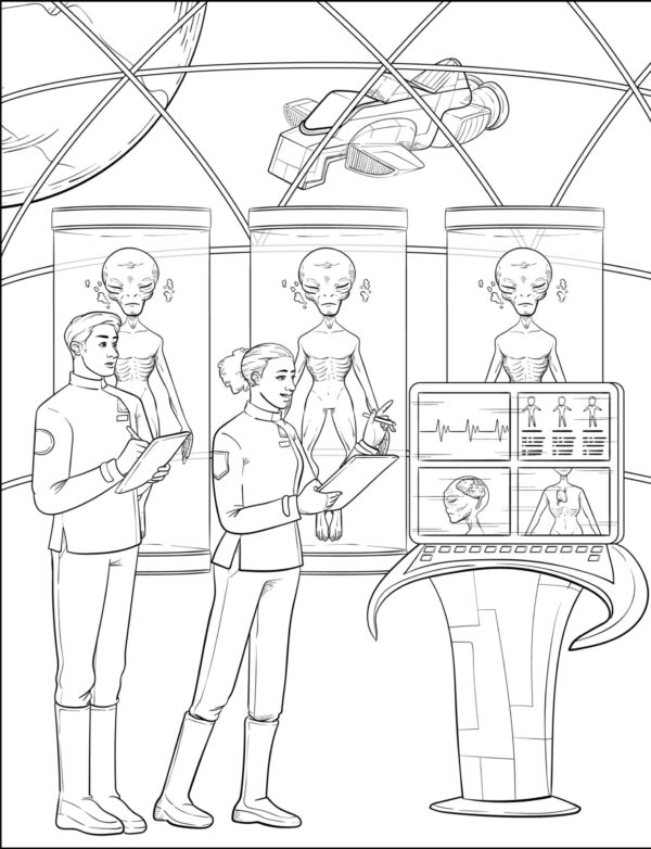 Alien Adventure Coloring Pages-PRINTABLE - Image 9