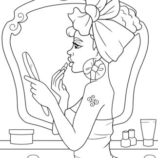 "Celebrate the Beauty of African American Women with this Coloring Book!" PRINTABLE - Image 10