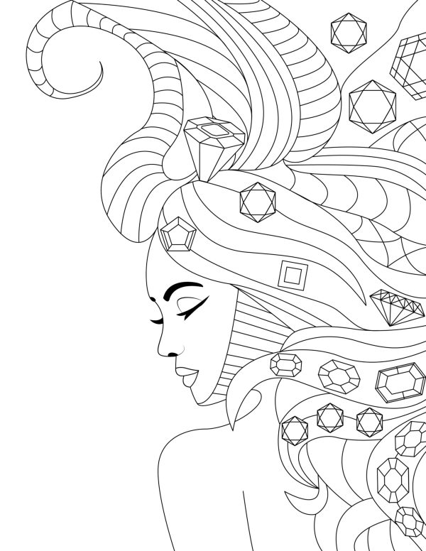 Crystal Queen Women Coloring Pages! PRINTABLES...Digital Download.. - Image 10