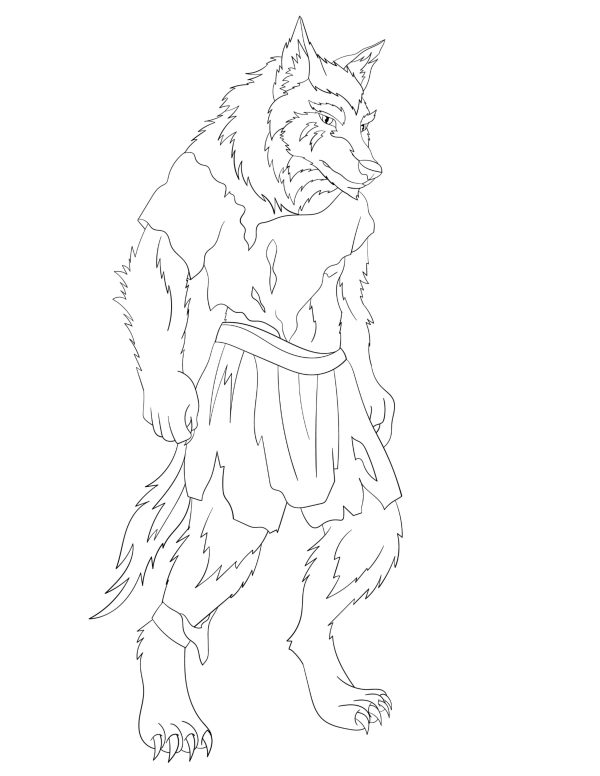 HOWLING AT THE MOON COLORING PAGES! Printables! Color Your Way Through the Full Moon: A Werewolf Coloring Experience - Image 4