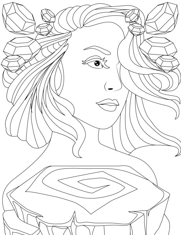 Crystal Queen Women Coloring Pages! PRINTABLES...Digital Download.. - Image 11