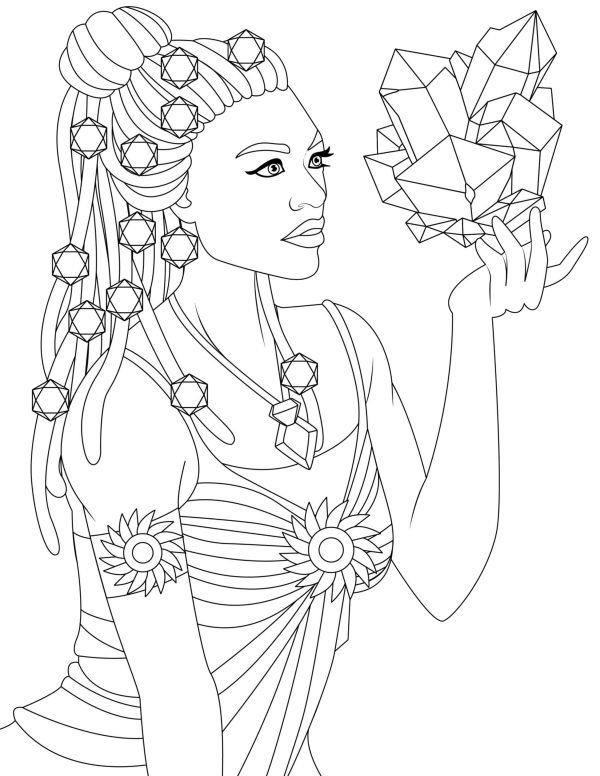 Crystal Queen Women Coloring Pages! PRINTABLES...Digital Download.. - Image 12