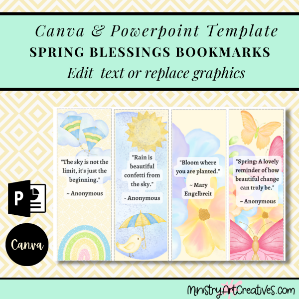 Spring Blessings Bookmarks & Journaling Cards - PLR Rights - Image 2