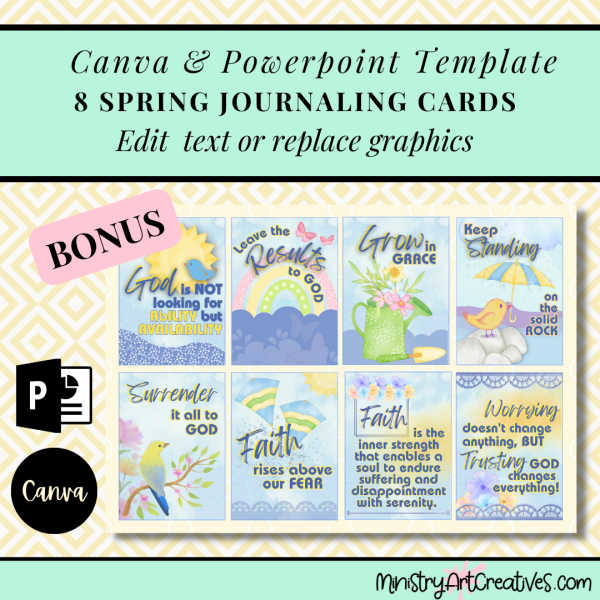 Spring Blessings Bookmarks & Journaling Cards - PLR Rights - Image 4