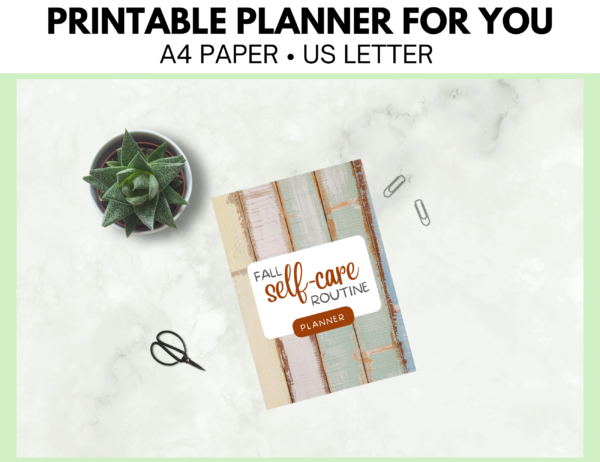 Autumn Fall Quarterly Self Care Planner