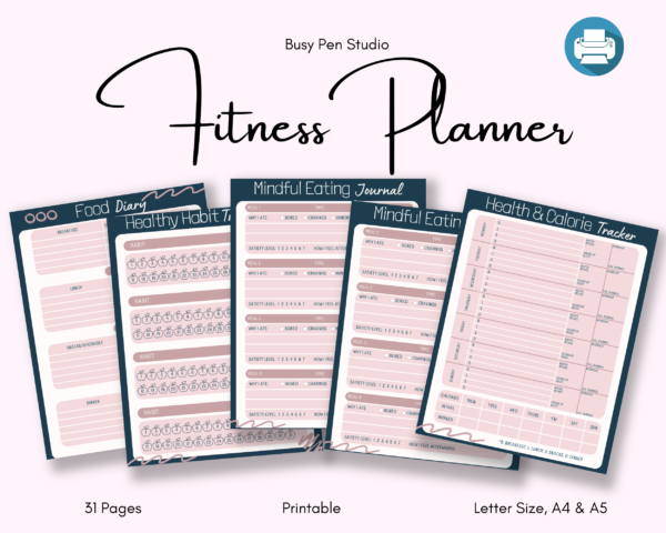 Fitness Journal - Meal Planning, Exercise, Habits, Sleep and MORE!