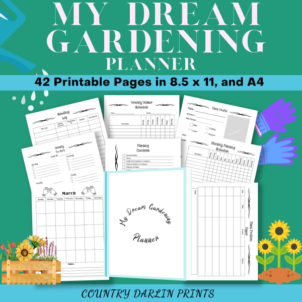 B&W Dream Gardening Planner