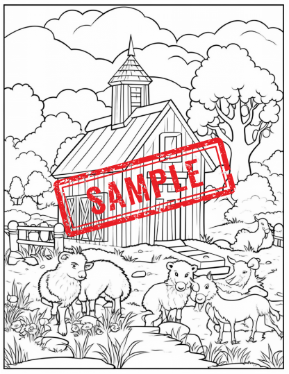 Village Houses Coloring Pages/ Digital Download! - Image 8