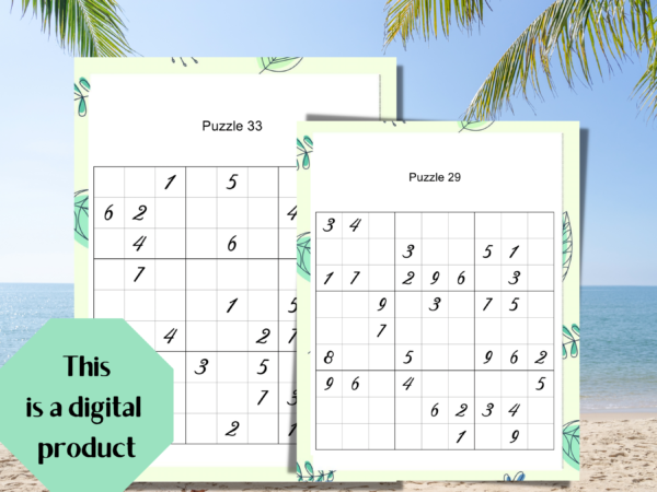 77 Easy Large Print Sudoku Puzzles for Beginners or Children, Big Print with Only One Sudoku Logic Puzzle Per Page, Digital Download - Image 6