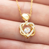 Happy Valentines Day, Southwestern Cactus, Heart, Classic Precious Necklace-rose gold love knot - Image 2
