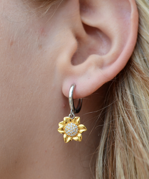 Dad to Daughter Keepsake Classic Sunflower Earrings - Image 2