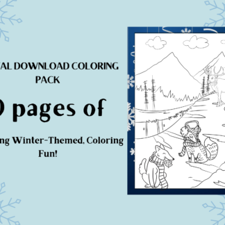 10 Fun and Relaxing Wintertime Fun Digital Coloring Pages for Kids and Adults - Image 2