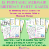 12 Printable Mermaid Birthday Party Games