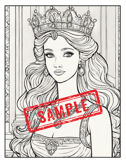 Enchanted Realms: Fairies, Mermaids, and Princesses - A Digital Coloring Book Collection for Girls...DIGITAL DOWNLOAD! - Image 11