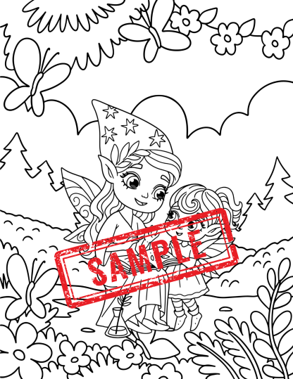 Pixies and Goblins: A Fantasy Coloring Collection/DIGITAL DOWNLOAD! - Image 3