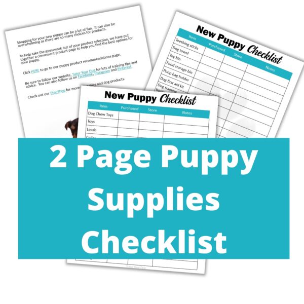 New Puppy Shopping Checklist | Printable Pet Checklist | New Pet Checklist | New Puppy Checklist | Available In 4 Colors - Image 2