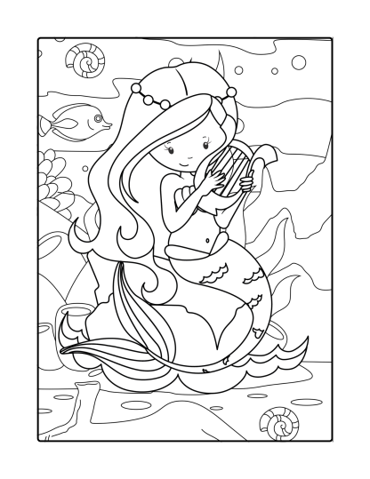 Fairies & Mermaids coloring book - Image 3