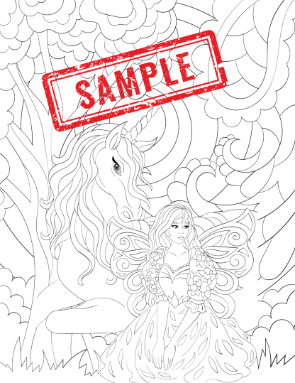 Fairy Tales and Unicorn Dreams: A Magical Coloring Collection/DIGITAL DOWNLOAD! - Image 7