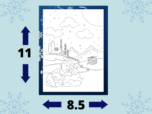 10 Fun and Relaxing Wintertime Fun Digital Coloring Pages for Kids and Adults - Image 7