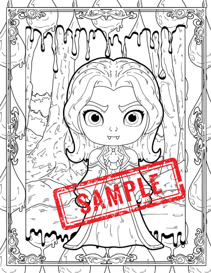 Vampire Vibes Coloring Collection/DIGITAL DOWNLOAD! - Image 4