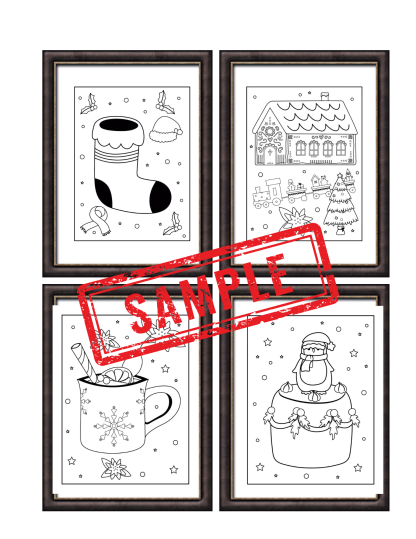 Christmas Magic in Frames: A Festive Coloring Book - Image 6