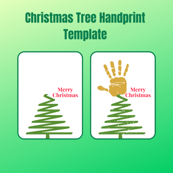 Christmas Tree Handprint Template