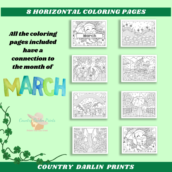 March Coloring Planner - Image 2