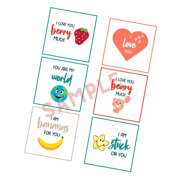 24 Valentine's Day Lunch Box Notes for Kids - Plus Bonus - Image 2