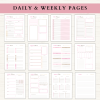 Productivity Planner Bundle | Daily Planner | Weekly Planner | Habit Tracker | Goal Planner | Letter | A4 | A5 | PDF | Printable Planner | Digital Planner - Image 2