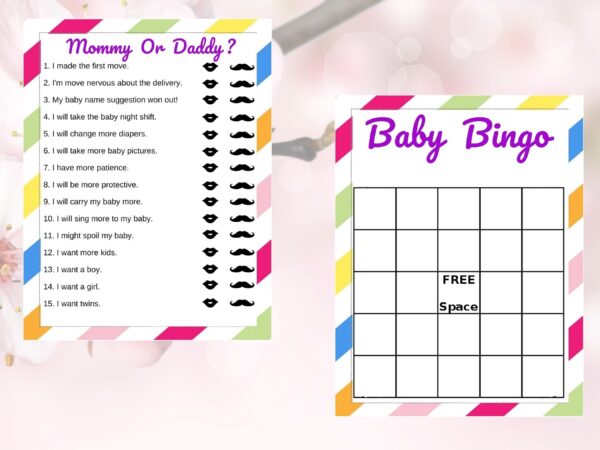 Unicorn Baby Shower Games Bundle - Image 3