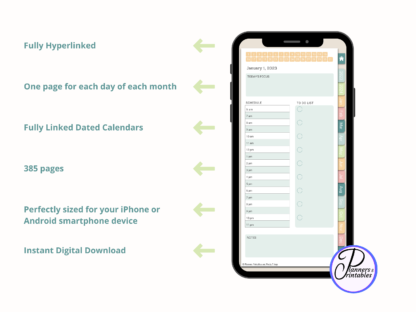 2023 digital planner, perfectly sized for your iPhone or Android smartphone device - Image 2