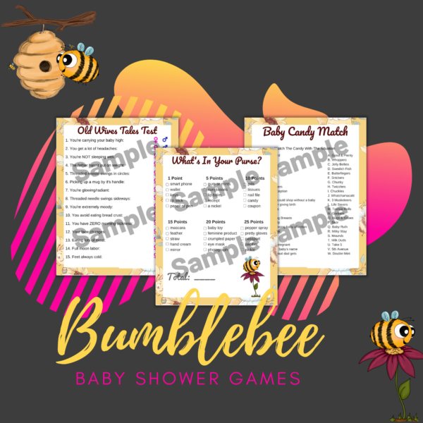 Bumblebee Baby Shower Games - Image 3