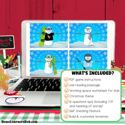 Christmas Digital Game | Reading Activity For Grades 4-6 - Image 2