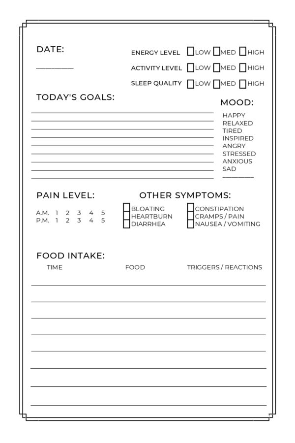 PLR Printable Crohn's Disease Journal and Tracker 180 Pages 6 x 9 - Image 3