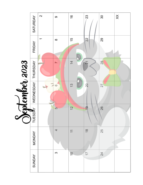 2023 Fun & Cute Kitty Calendar Pages Printable - Image 10