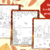 30 Cats and Friends Fall-Themed Animal Coloring Pages Digital Download - Image 4