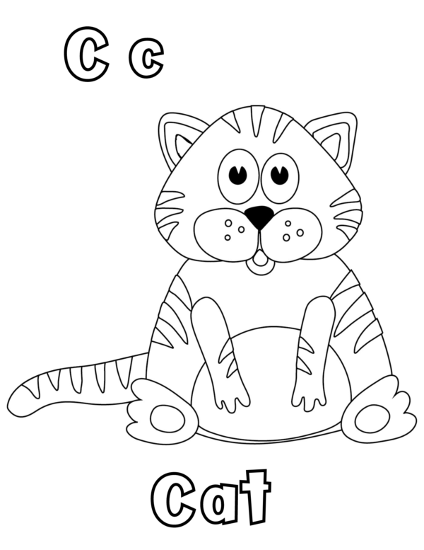 Color and Learn A to Z Alphabet and Animals Coloring Pages - Image 4