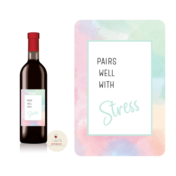 Funny Best Friend Wine Labels, Girls Trip Gift, Label for Wine Bottle Bundle, DIY Wine Bottles, Relaxing Stress Gossip 3 pack, Pastel Labels - Image 4