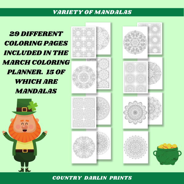 March Coloring Planner - Image 3