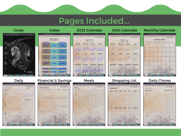 Gemini 2023 Digital Planner - Dated & Hyperlinked - Image 3