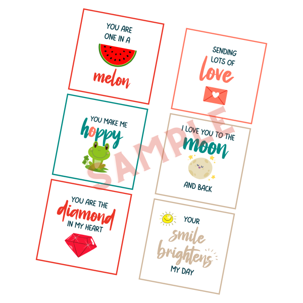 24 Valentine's Day Lunch Box Notes for Kids - Plus Bonus - Image 3